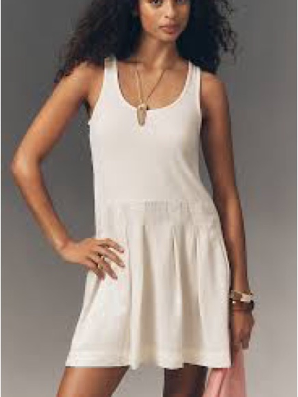 Anthropologie Goldie Mini Dress Cream XS